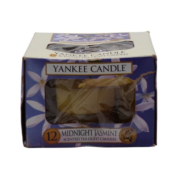 Yankee Candle (10) 2012 MIDNIGHT JASMINE Scented Tea Light Candles Open Box - Picture 2 of 4